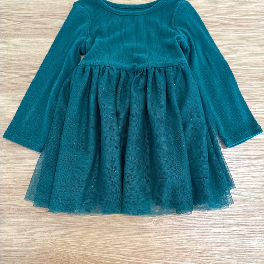 Teal Long Sleeve Dress